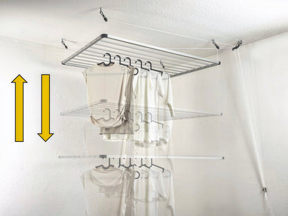 DRY-SMART LIFT    |    Wäschetrockner für die Decke mit 8 Alustangen