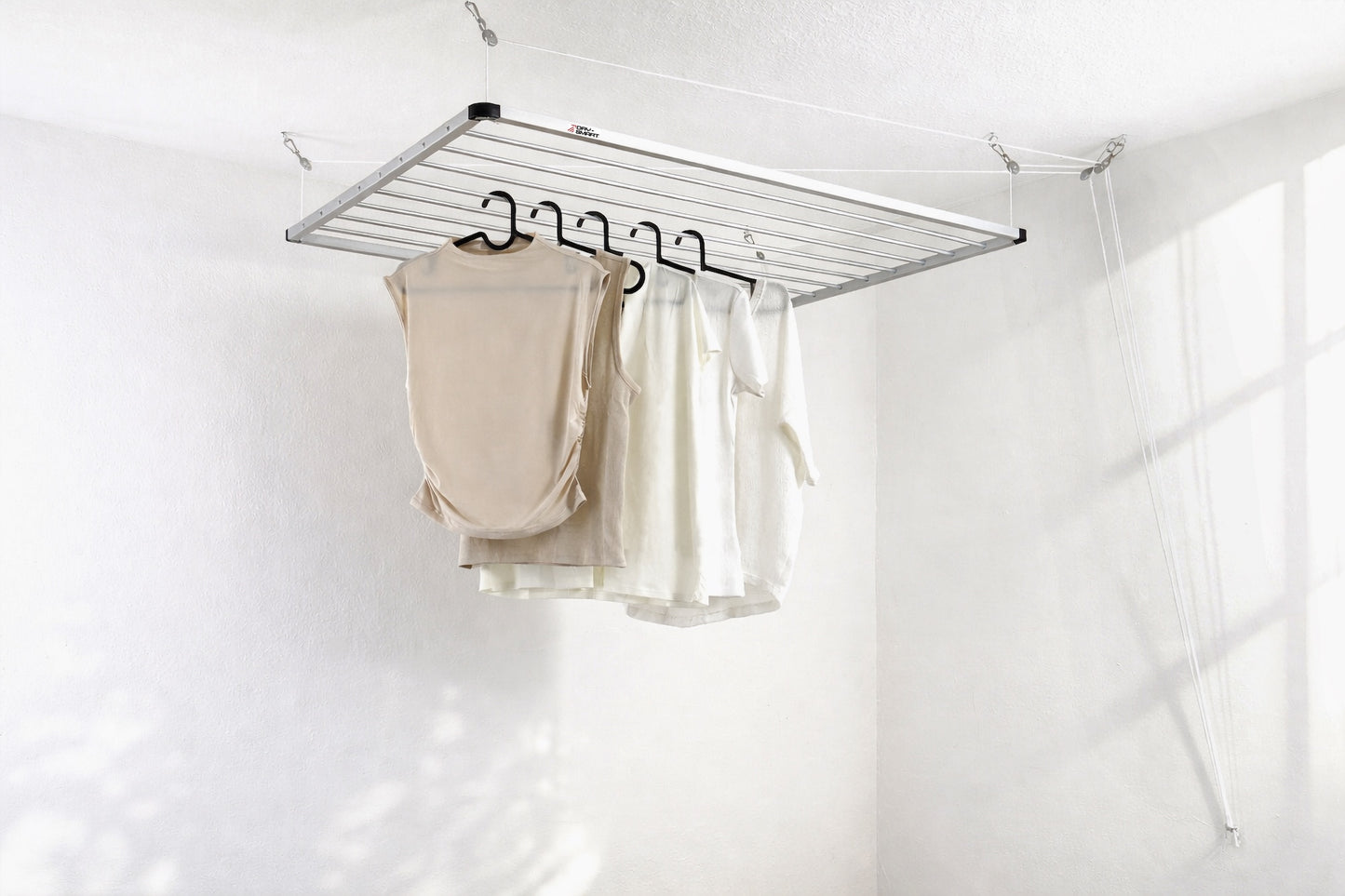 DRY-SMART LIFT    |    Wäschetrockner für die Decke mit 8 Alustangen