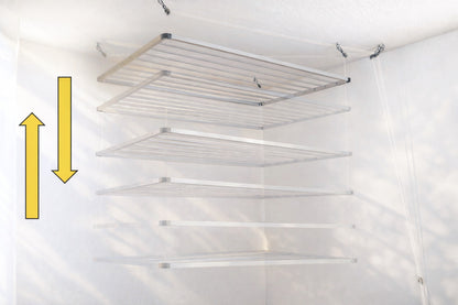 DRY-SMART LIFT    |    Wäschetrockner für die Decke mit 8 Alustangen